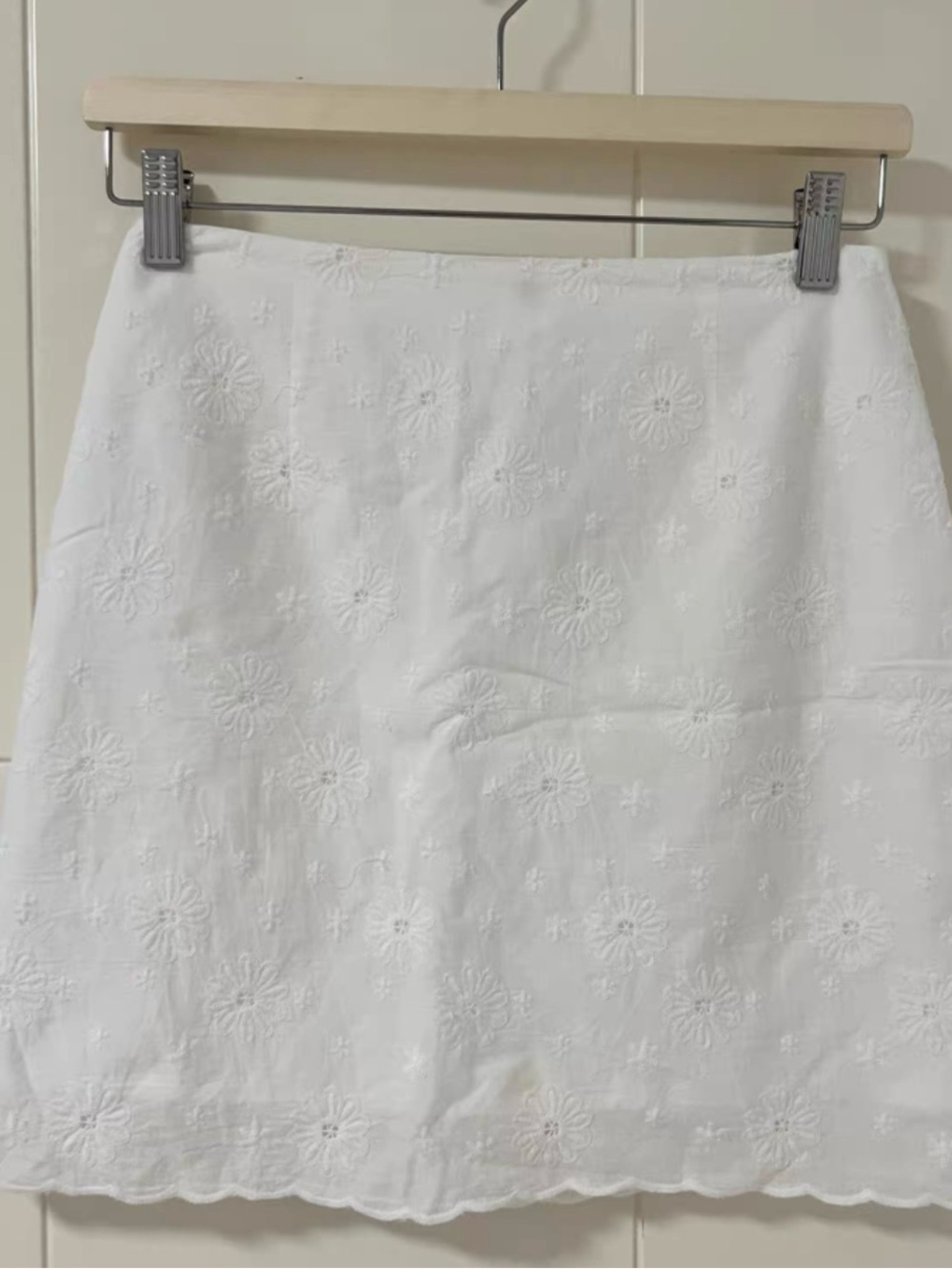 White Embroidered Mini Dress - Brand Unspecified